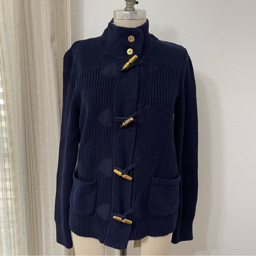 Ralph Lauren Chunky Knit Navy Blue Cardigan